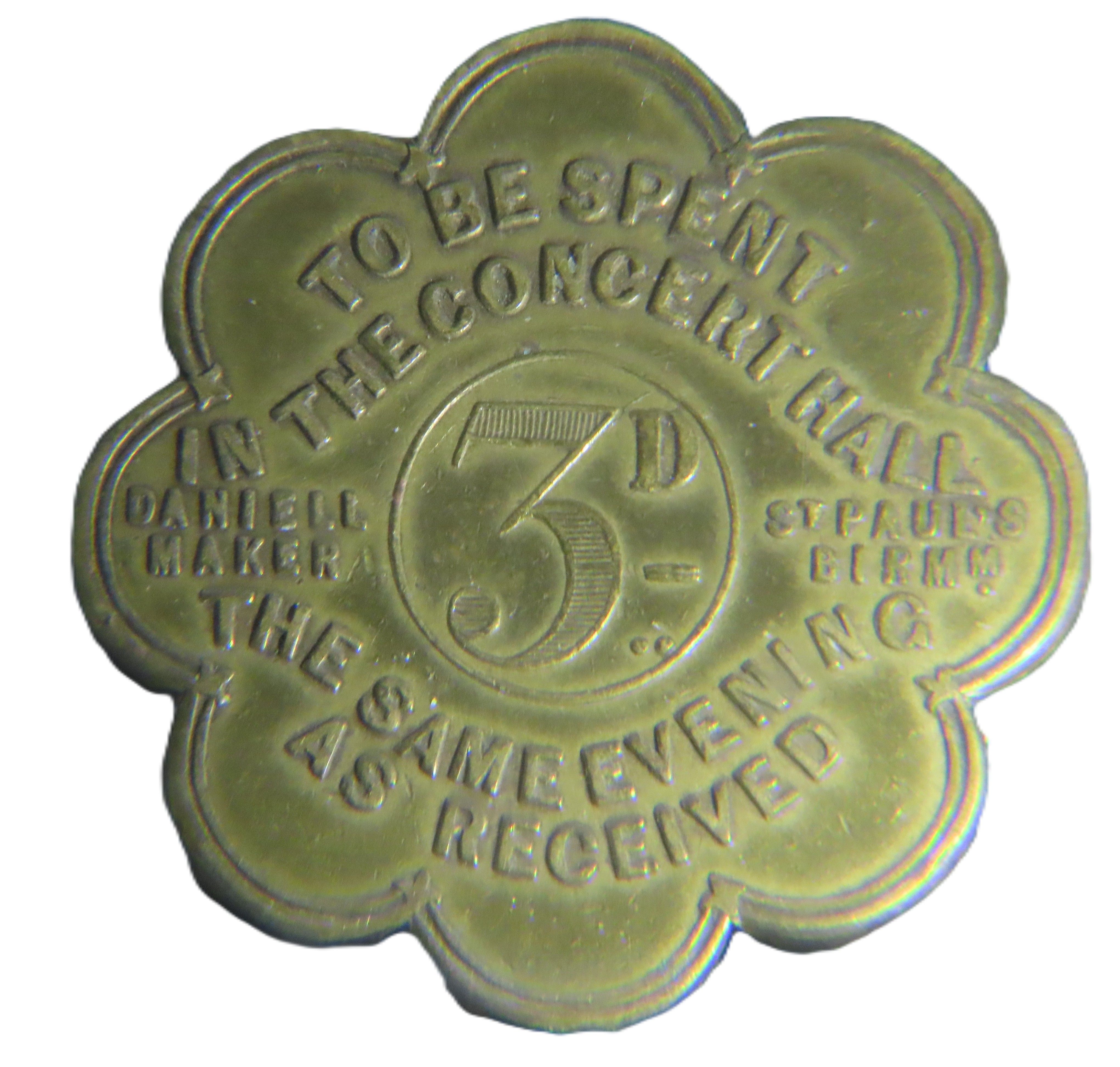 Token - The Birmingham Concert Hall reverse