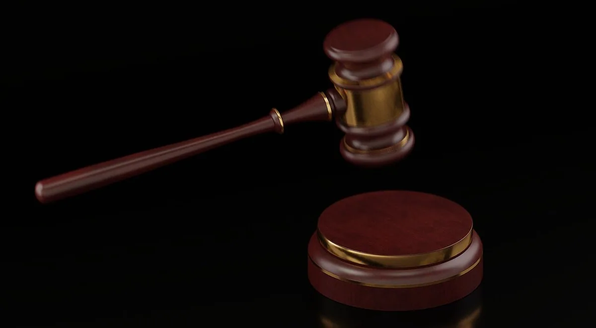 Auction gavel illustration 3D illustration of an auction gavel