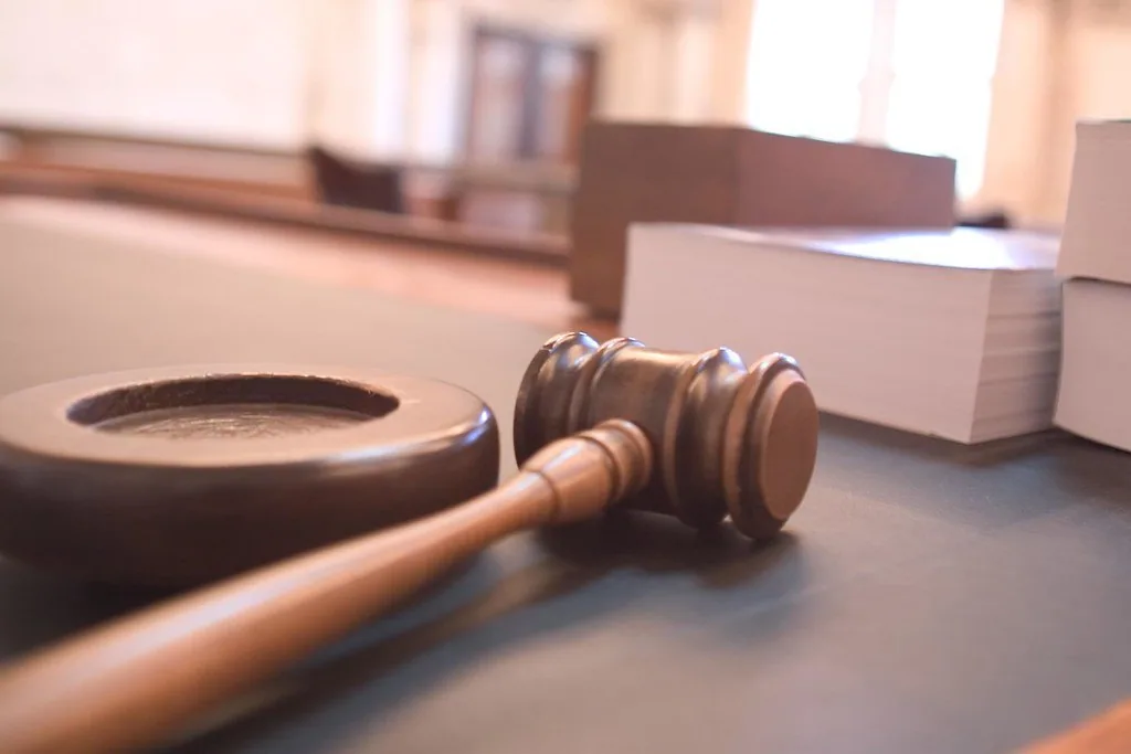 Courtroom gavel Gavel in a courtroom
