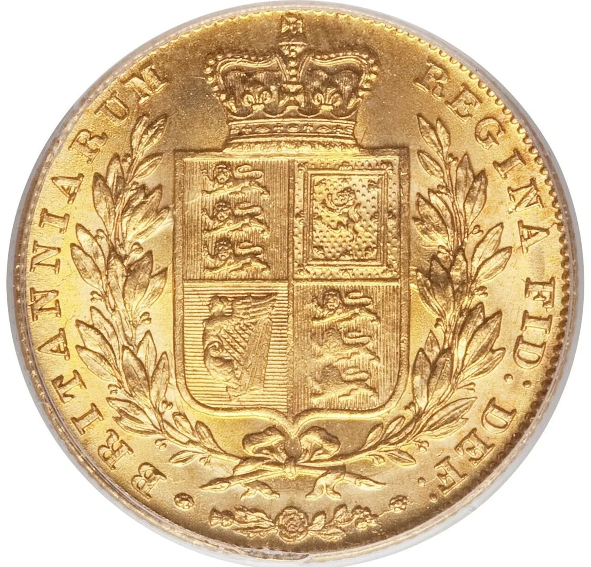 1844 sovereign reverse Reverse of an 1844 gold sovereign