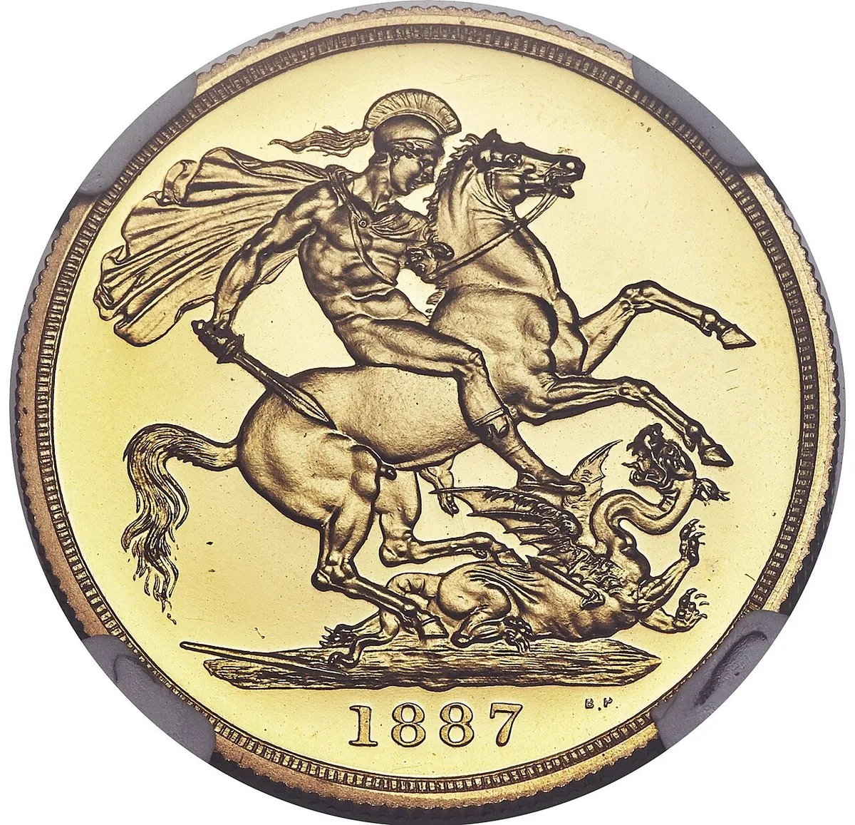 1887 double sovereign reverse Reverse of an 1887 gold double sovereign