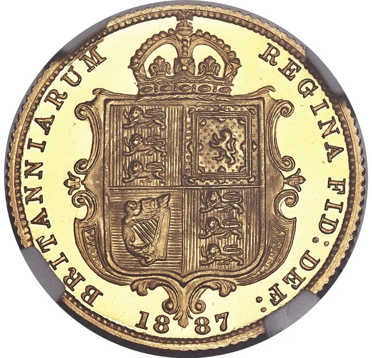 Victorian gold half sovereign of 1887, reverse Victorian gold half sovereign of 1887, reverse
