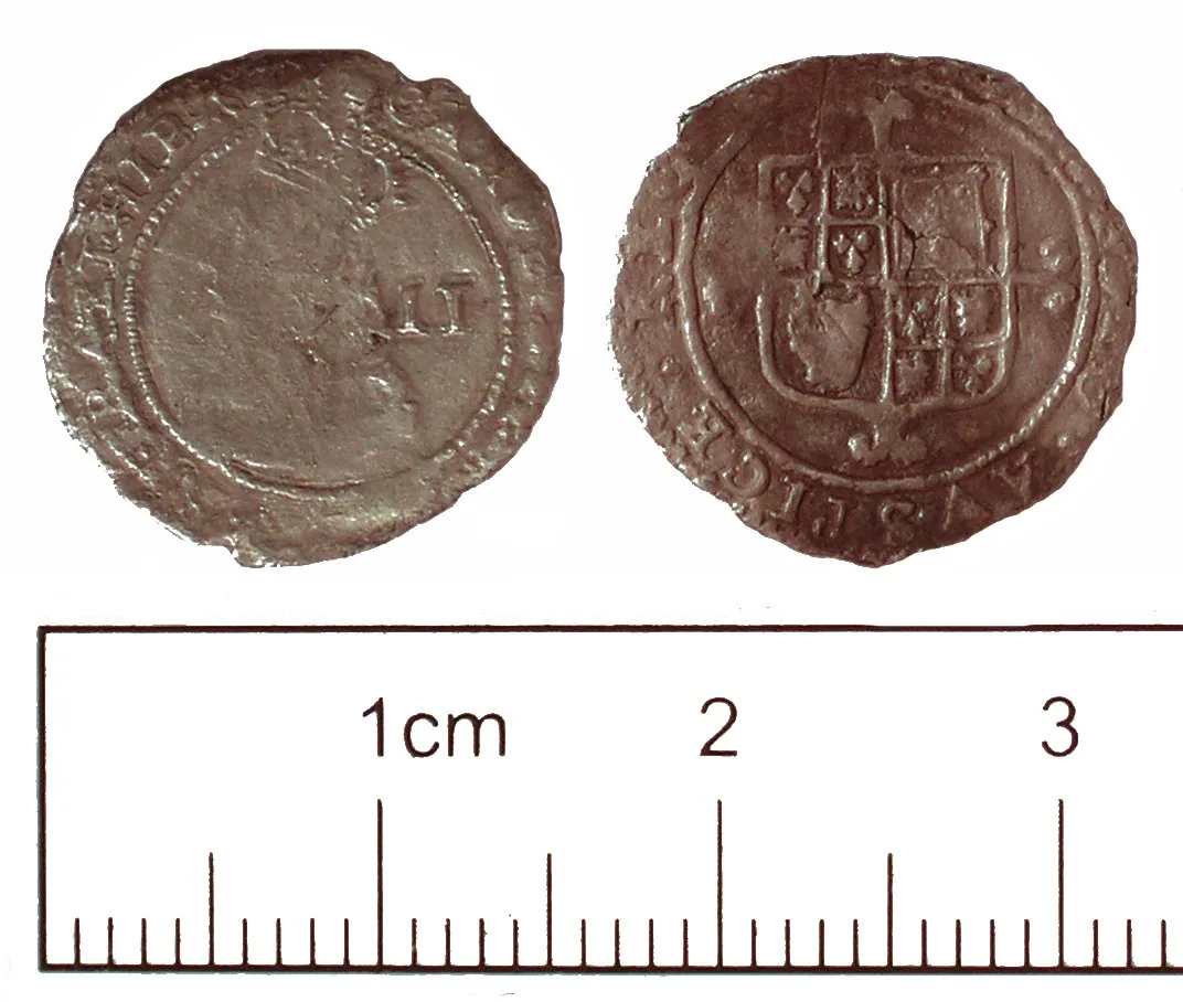 Charles II two pence Post-medieval two pence coin of Charles II, a recorded find