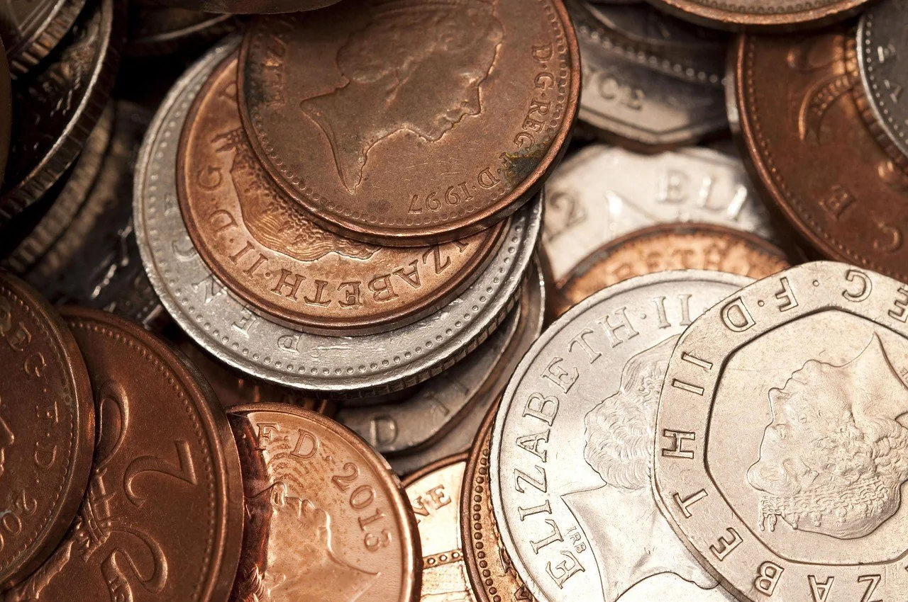 UK copper coins Group of UK copper coins