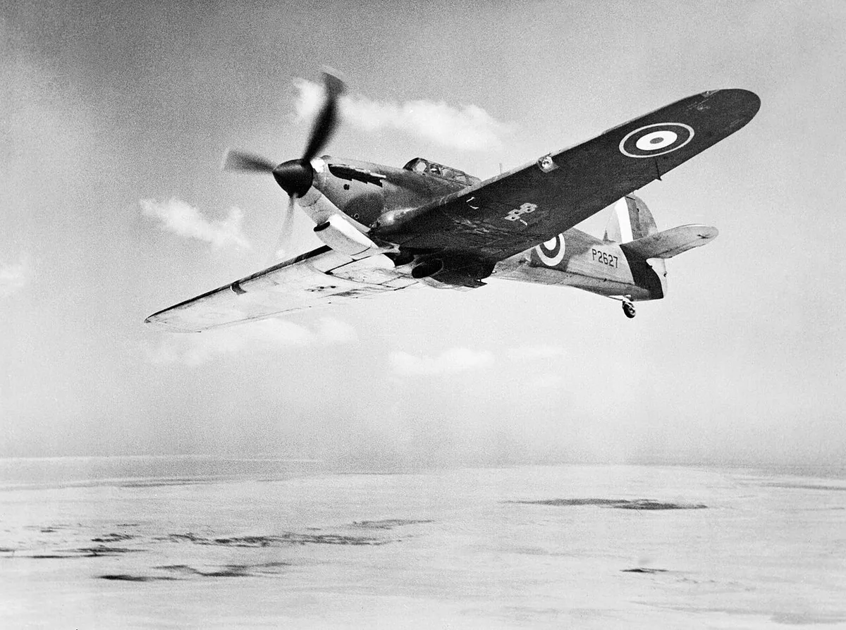 Hawker Hurricane Mk I Hawker Hurricane Mk I in flight over Egypt, October 1940