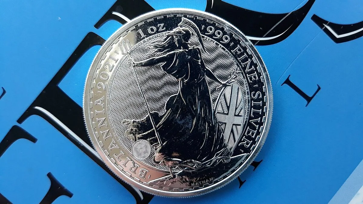 2021 Britannia one ounce fine silver two pound coin