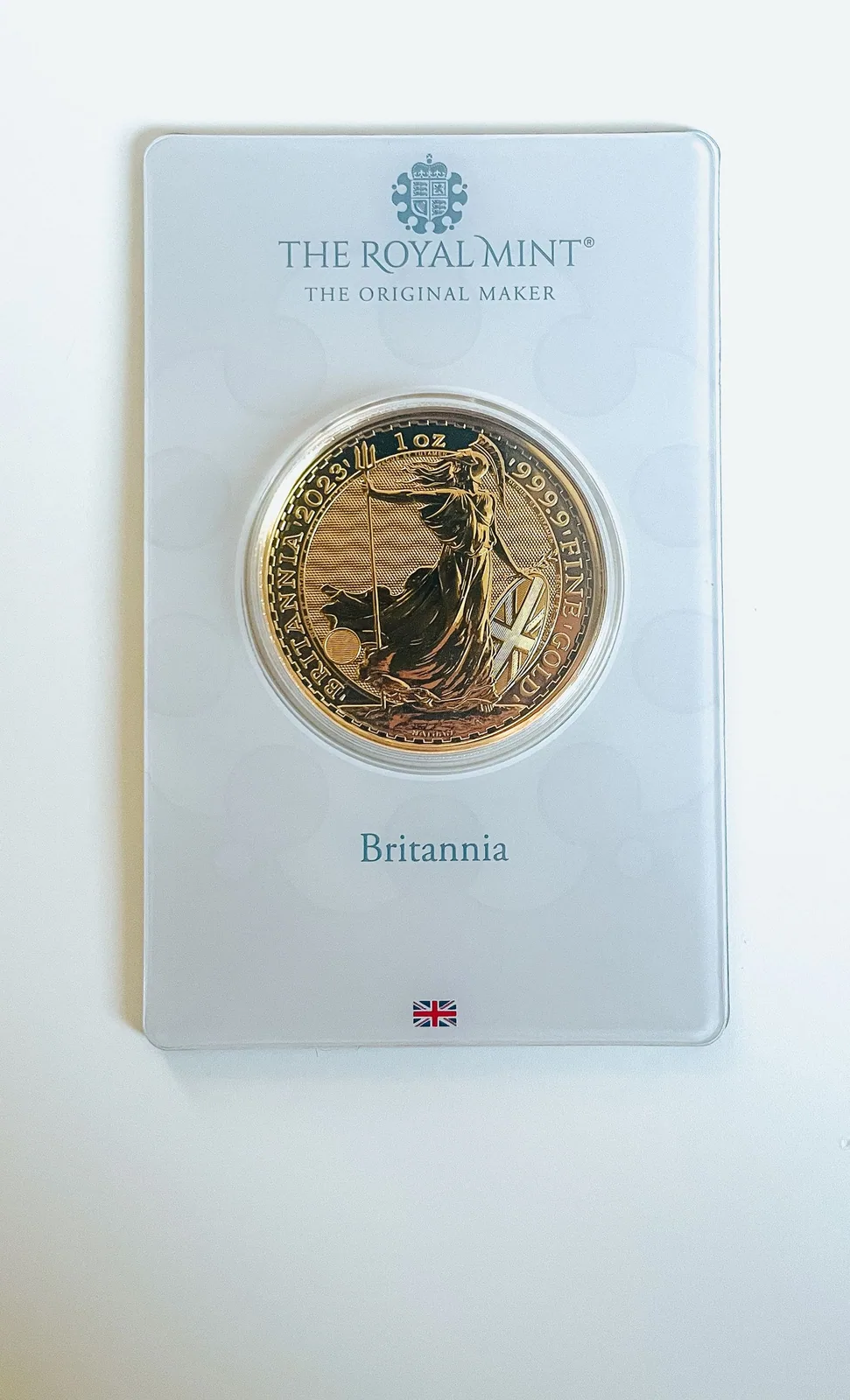 Gold Britannia coin from the Royal Mint, reverse