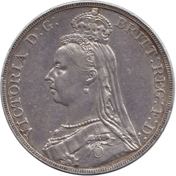 Obverse of the 1891 Victoria crown