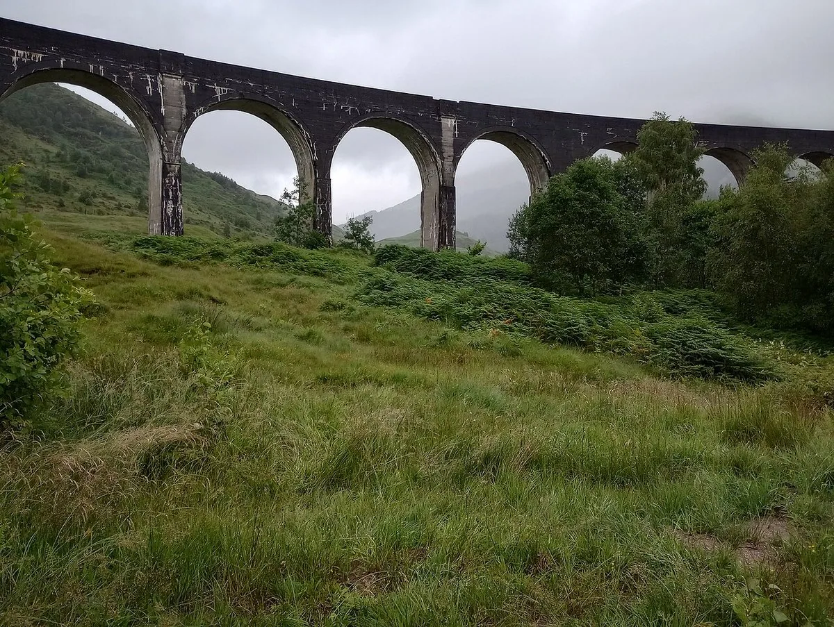 Arches of the Glenfinnan Viaduct in Scotland