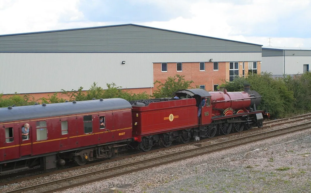 Locomotive 5972 Olton Hall at Castle Donington, which played the Hogwarts Express