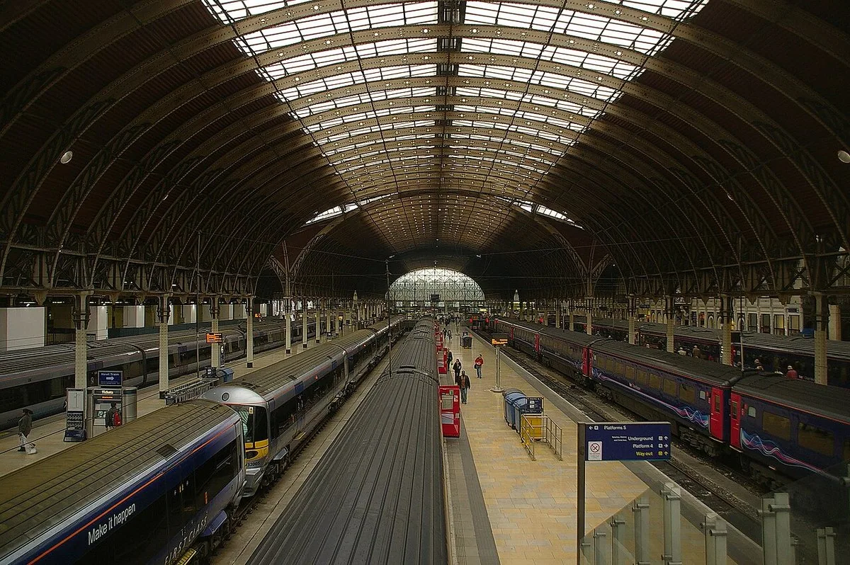 Platforms at London Paddington station
