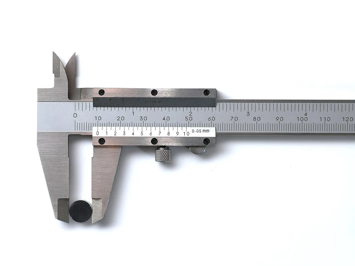 Caliper detail view Detail view of caliper measuring jaws