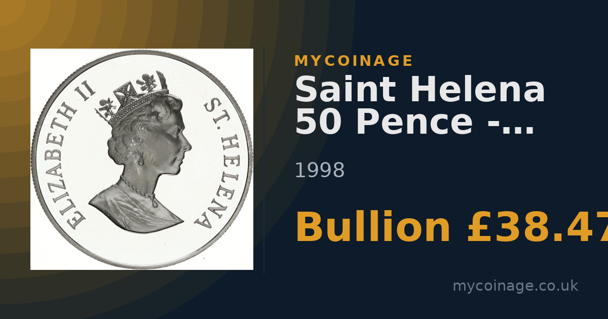 Saint Helena 50 Pence Rainpiper bird (1998) Value | MyCoinage